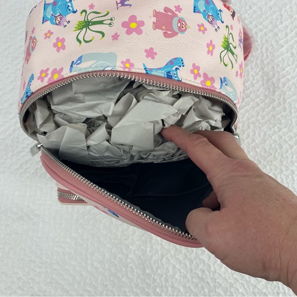 Danielle Nicole Pixar Monsters Inc Pink Mini Backpack - Picture 4 of 6